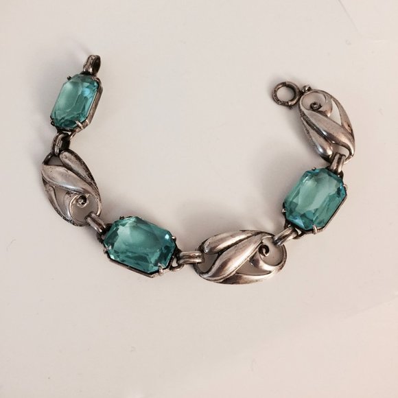 OTIS Jewelry - Art Nouveau Paste Sterling Braclet by OTIS